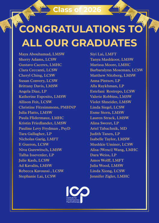 List of members of the ICP Fall 2026 graduating class